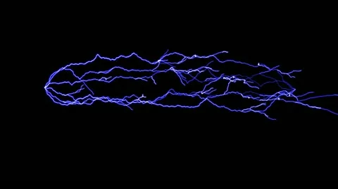 Loopable, alpha channel lightning background Stock Footage 22341417