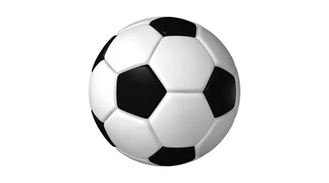 Loopable animated 3D soccer ball with alpha mask Stock Footage 63786481