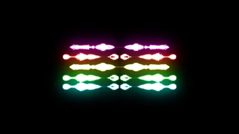 Loopable animated RAINBOW Lightning bolts from center strike on black background Stock Footage 91645860