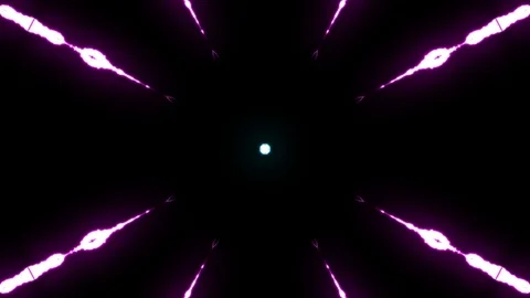 Loopable animated RAINBOW star shape Lightning bolts from center strike on black Stock Footage 91645885