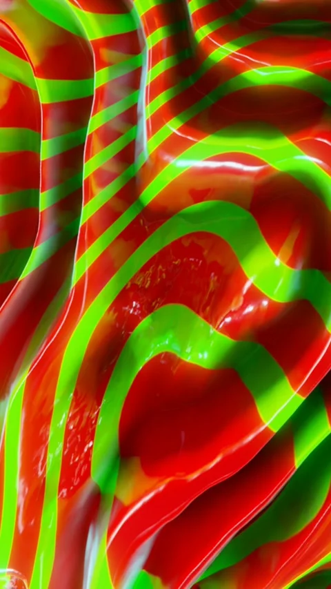 Loopable animated red and green new year candy abstract swirling texture Stock Footage 255822138