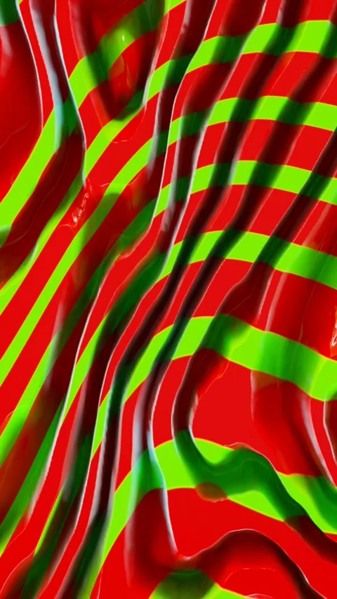 Loopable animated red and green abstract swirling texture. Xmas 3d background Stock Footage 255824281