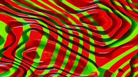 Loopable animated red and green abstract swirling texture. Xmas 3d background Video stock 255824308