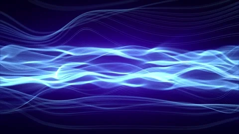 Loopable animation of blue wavy background with bright glow effect Stock Footage 267082154