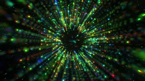 Loopable animation of the colorful particles Stock Footage 157689866