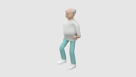 Loopable animation of a male character doing marching in place Stock Footage 334853563
