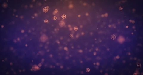 Loopable animation modern moving orange aim icons Stock Footage 91126446