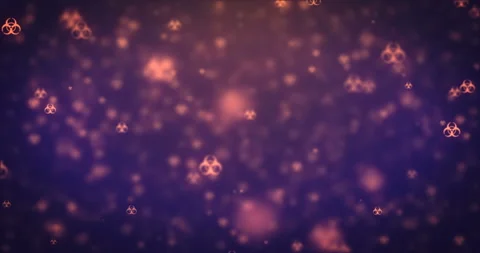 Loopable animation modern moving orange radiation icons background. Видео 92966136
