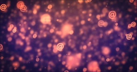 Loopable animation modern moving orange email icons background. Stock Footage 93288447