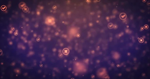 Loopable animation modern moving orange vote icons background. Stock Footage 93678862