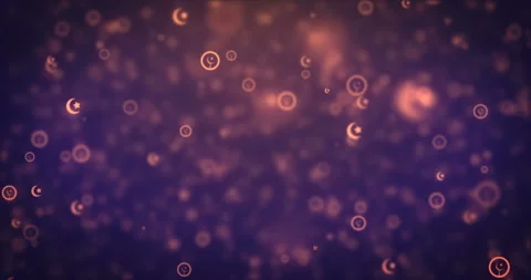 Loopable animation modern moving orange eid mubarak icons background. Stock Footage 93809598