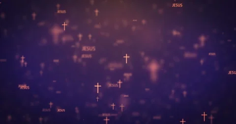 Loopable animation modern moving orange church icons background. 動画素材 93831410