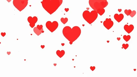 Loopable animation moves up pink like heart icons on a white background. 库存影片 128733064