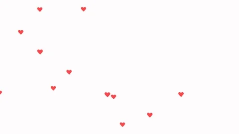 Loopable animation slowly moving up pink like icons hearts on white background. Stock Footage 113821294