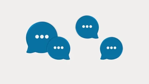 loopable animation of talk bubbles with ... | Stock Video | Pond5