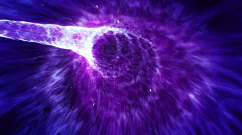 Loopable animation of a warp tunnel in outer space. Light strike science fiction Stock Footage 33074502