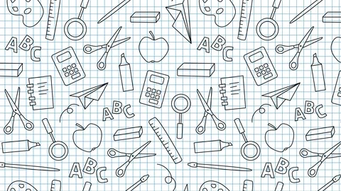 Loopable back to school animation Video stock 100978861