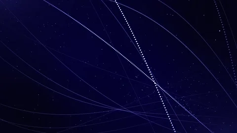Loopable background with abstract structure made of blue lines and particles Stock Footage 269164705