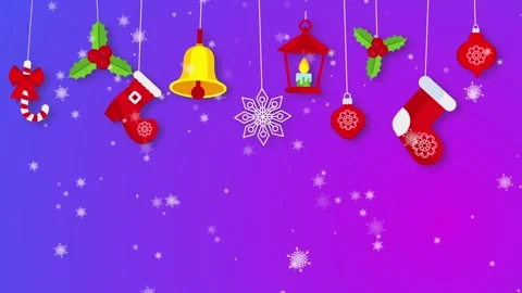 Loopable background with Cristmas elements and icons. Stock Footage 121372403