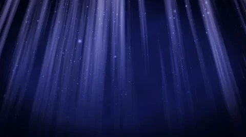 Loopable background flying blue particles in light beams Stock Footage 44250524