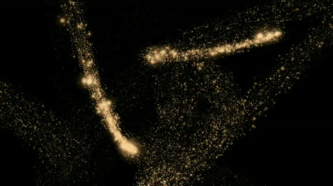 Loopable background magical sparkle light flying beams fairy dust Stock Footage 710837