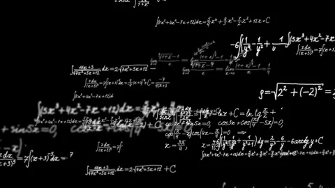Loopable background with math formulas. Stock Footage