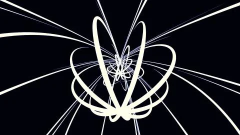 Loopable Background with nice abstract, futuristic colorful lines. Colorful Stock Illustration