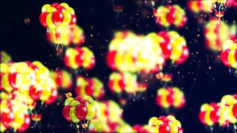 Loopable Background with nice flying balloons Illustrazione stock