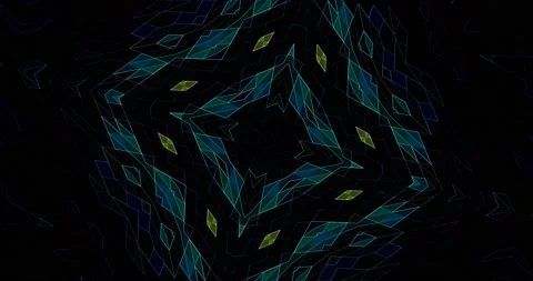 Loopable Background Seamless Loop Symmetric Abstract Pattern Video Stock Footage 166409811