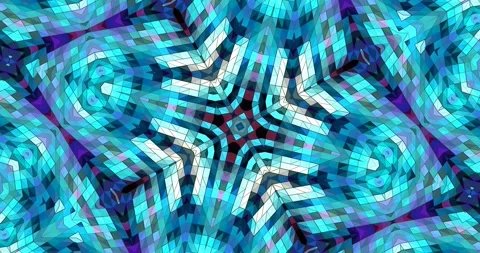 Loopable Background Seamless Loop Symmetric Abstract Pattern Video Stock Footage 166412822