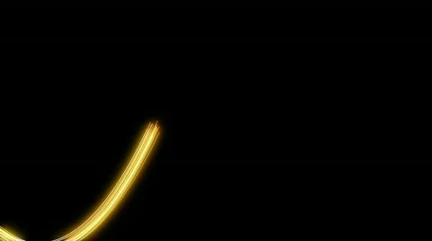 Loopable background yellow light streak on black Stock Footage 647366