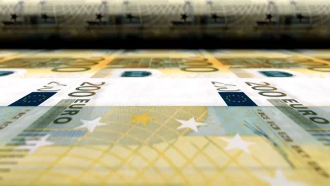 Loopable Banknotes printing counting machine animation seamless loop euro m.. Stock Footage 272766219