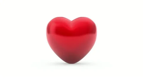 Loopable beating heart in love with alpha channel Stock Footage 21996451