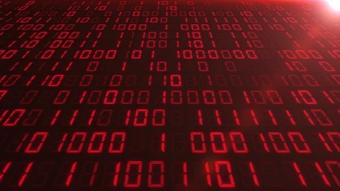 Loopable binary code animation from above at an angle 動画素材 115060844