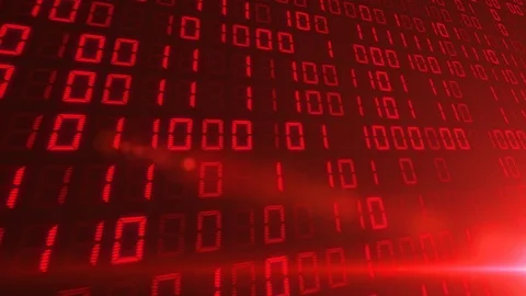 Loopable binary code animation from a perspective side view 스톡 동영상 115060110
