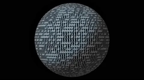 Loopable: Binary Sphere Video stock 52480883