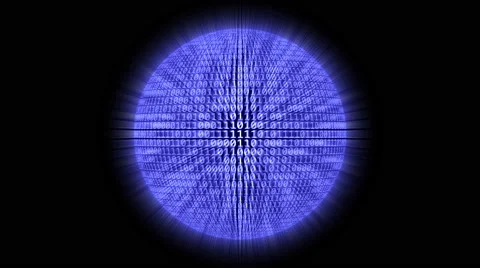 Loopable: Binary Sphere Stock Footage 52761437