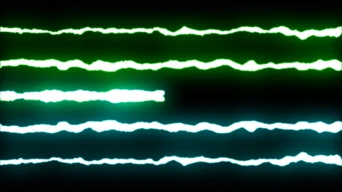 Loopable BLUE GREEN neon Lightning bolt symmetrical ZIG ZAG shape flight on Stock Footage 91611273