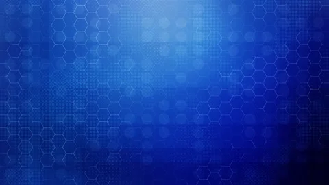 Loopable blue hexagonal grid pattern background with subtle light effects Stock Footage 310360306