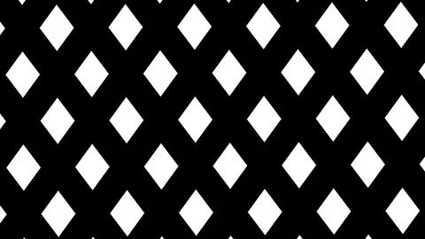 Loopable broad black and white lines crossing stripe pattern rotating backgro Stock Footage 102145151
