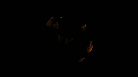 Loopable burning heart to ashes with alpha channel Video stock 21673926