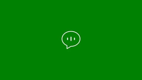 Loopable Chat Bubble Animation - Green Screen, Seamless Looping, 7.5% Gray 스톡 동영상 337815611