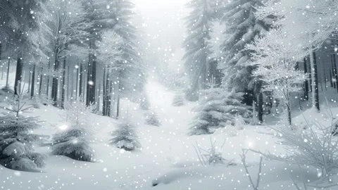 Loopable Christmas snow. Christmas forest. Stock Footage 262507833