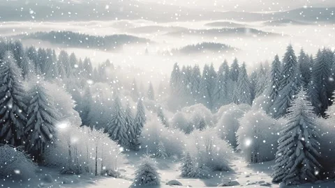 Loopable Christmas snow. Christmas forest. Stock Footage 262507871