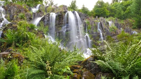 This loopable clip features the Steinhöfer Waterfall, constructed in 1793 Stock Footage 282958720