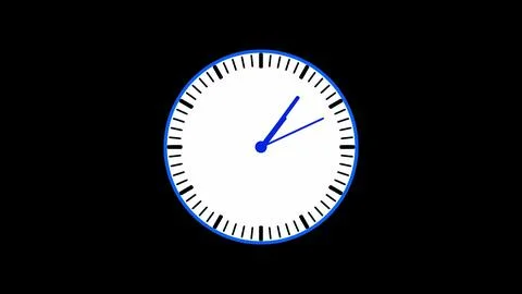 Loopable clock time laps icon on white background. Stock Illustration
