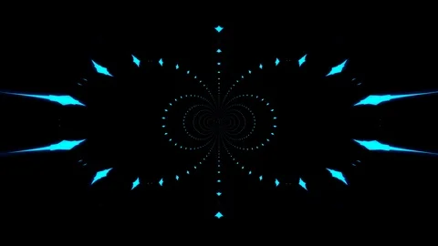 Loopable complex abstract motion graphic of turquoise circles, and shapes Stock Footage 100071690