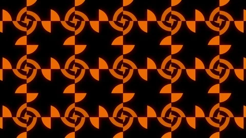 Loopable creative tiles abstract motion graphic of black and orange dots, Stock Footage 99340992