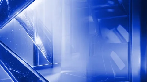Loopable crystal glass in blue and white. Abstract background. High quality Stock Footage 287921163
