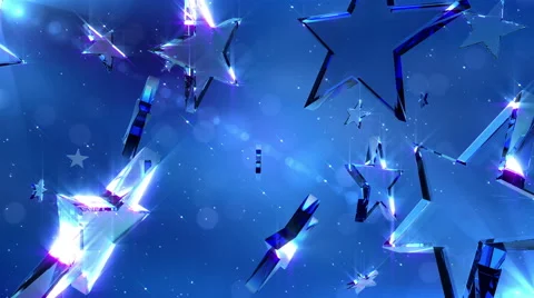 Loopable crystal stars. Stock Footage 40753198